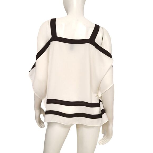 INC White Cold Shoulder Top size XS - Picture 5 of 6
